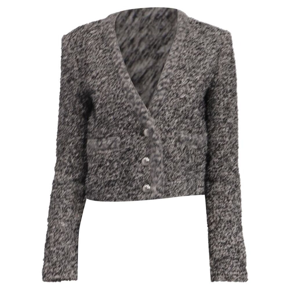 Isabel Marant Gwendoline Tweed Blazer in Black Acrylic